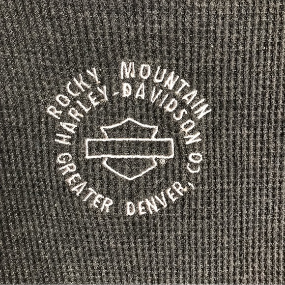 Women’s Harley Davidson embroidered Waffle Knit Long Sleeve Turtle Mock Neck Lg - Picture 3 of 10